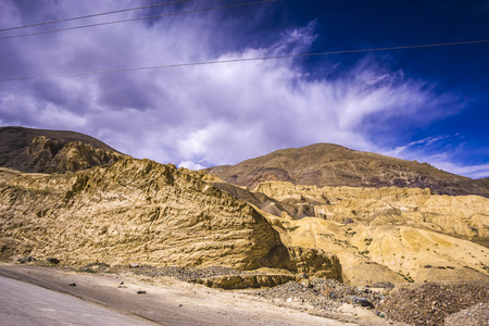 Mountain scenery near himalaya at sham valley ladakh India.の写真素材