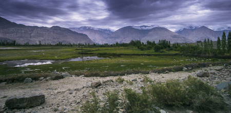Natural landscape in Nubra valley, Leh Ladakh, Jammu and Kashmir, India