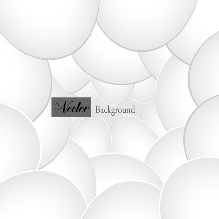 White paper ellipse banner with drop shadows on white background template. Vector illustrationのイラスト素材
