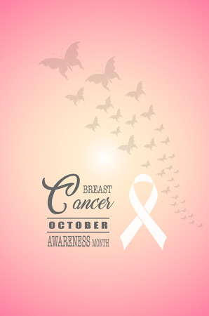 Breast Cancer Awareness Ribbon. Vector design and illustration.のイラスト素材