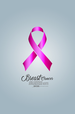 Breast Cancer Awareness Ribbon. Vector design and illustration.のイラスト素材