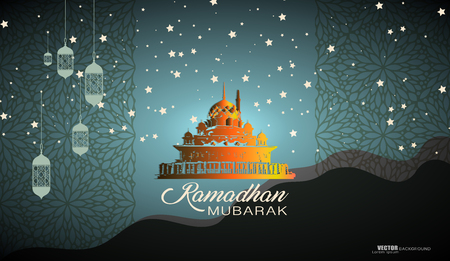 Vector Illustaration for Ramadhan, Sign, banner, advertising and browser.のイラスト素材