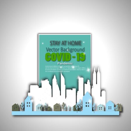 Stay at home. Coronavirus Covid-19, quarantine motivational.のイラスト素材