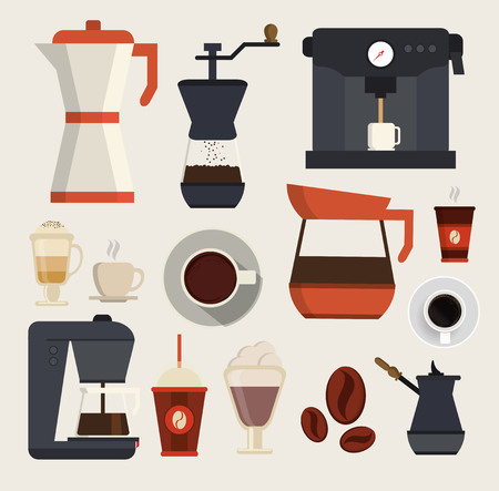 beverages and Coffe icons, Vector design eps 10のイラスト素材