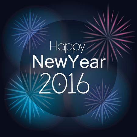 Happy New Year concept with decoration icons design, vector illustration 10 eps graphic.のイラスト素材