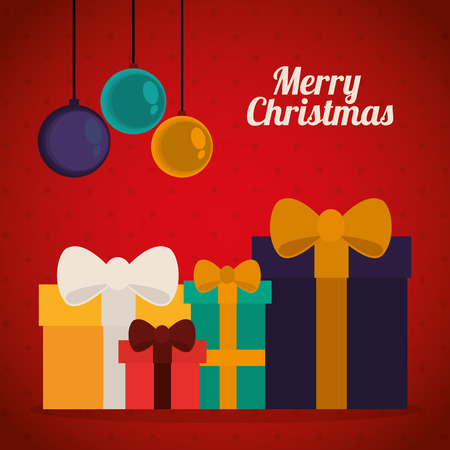 Merry Christmas concept with decoration icons design, vector illustration 10 eps graphic.のイラスト素材