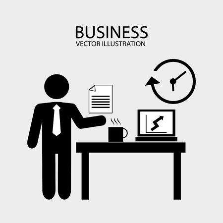 Business concept with pictogram icons design, vector illustration 10 eps graphic.のイラスト素材