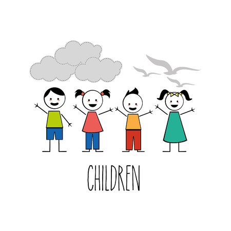 Kids concept with childrens design, vector illustration 10 eps graphic.のイラスト素材