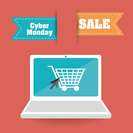 Cyber Monday with sale icons design, vector illustration 10 eps graphic.のイラスト素材
