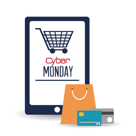 Cyber Monday with sale icons design, vector illustration 10 eps graphic.のイラスト素材