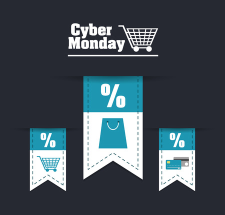 Cyber Monday with sale icons design, vector illustration 10 eps graphic.のイラスト素材