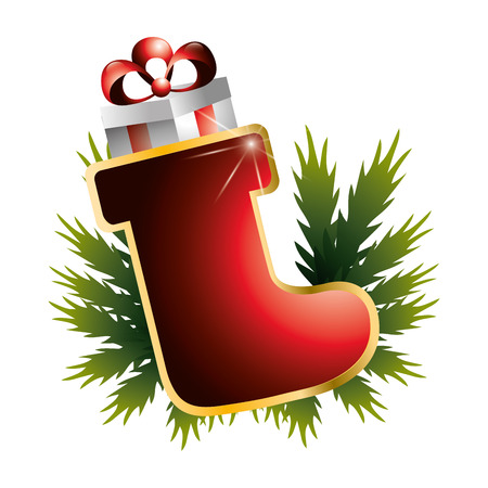 Merry christmas concept with decoration icons design, vector illustration 10 eps graphic.のイラスト素材