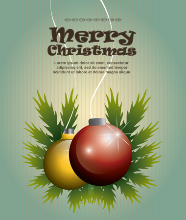 Merry Christmas card illustration, Vector design EPS 10のイラスト素材
