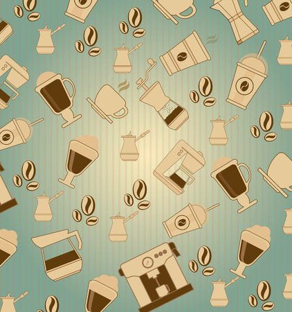 Hot Beverage concept, Coffee time signs and symbols, vector designのイラスト素材