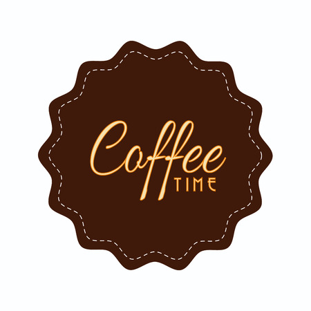 Hot Beverage concept, Coffee time signs and symbols, vector designのイラスト素材
