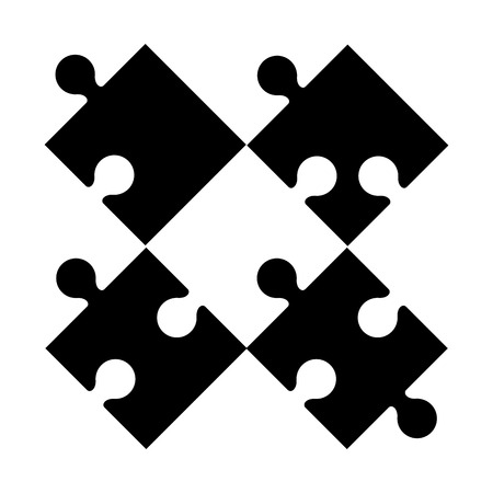 Puzzle concept with jigsaw pieces icons design, vector illustration 10 eps graphic.のイラスト素材