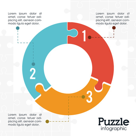 Puzzle concept with jigsaw pieces icons design, vector illustration 10 eps graphic.のイラスト素材