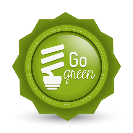 Go green concept with eco icons design, vector illustration 10 eps graphic.のイラスト素材
