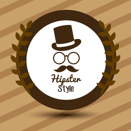 Hipster Style concept with fashion icons design, vector illustration   graphic.のイラスト素材