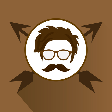 Hipster Style concept with fashion icons design, vector illustration  graphic.のイラスト素材