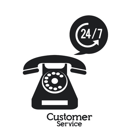 Customer service concept with technology icons design, vector illustration  graphic.のイラスト素材