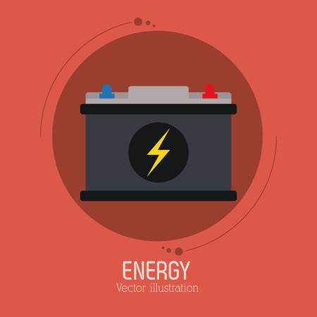 Ilustración de save energy concept with eco icon design, vector illustration  graphic. - Imagen libre de derechos