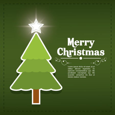 Merry Christmas with decoration icons design, vector illustration  graphic.のイラスト素材