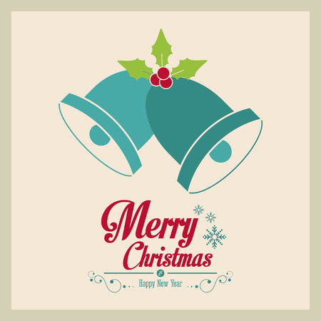 Merry Christmas with decoration icons design, vector illustration  graphic.のイラスト素材
