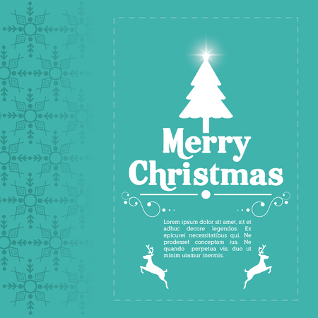 Merry Christmas with decoration icons design, vector illustration graphic.のイラスト素材