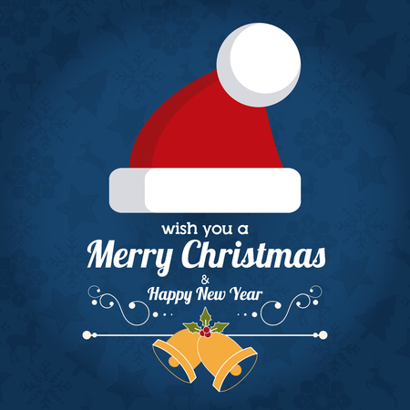 Merry Christmas with decoration icons design, vector illustration graphic.のイラスト素材