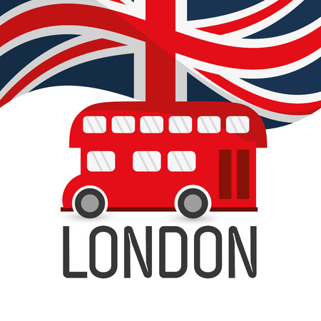 London concept with landmarks icons design, vector illustration のイラスト素材