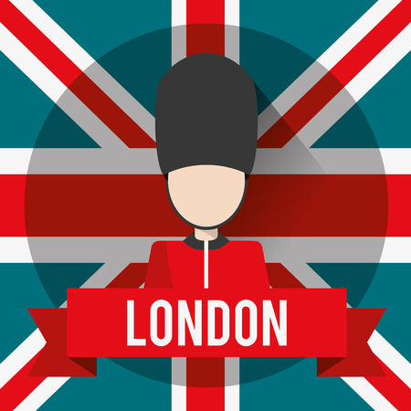 London concept with landmarks icons design, vector illustrationのイラスト素材