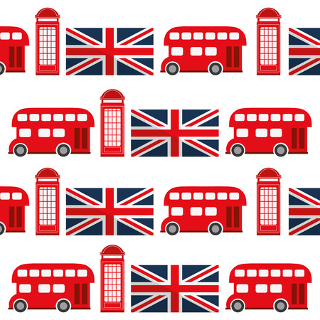 London concept with landmarks icons designのイラスト素材