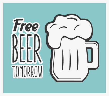 Beer concept with glasses design, vector illustrationのイラスト素材