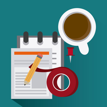 Office concept with landmarks icons design, vector illustration のイラスト素材