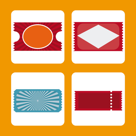 Cinema concept with ticket icons design, vector illustration のイラスト素材