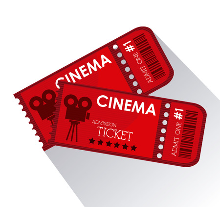 Cinema concept with ticket icons design, vector illustration のイラスト素材