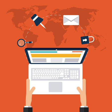 Gadget concept with devices icons design, vector illustration のイラスト素材