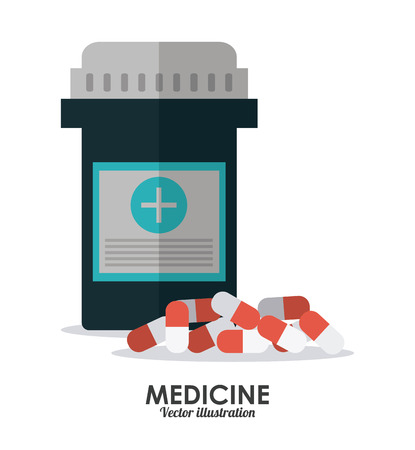 Medical care concept with medicine icons design, vector illustration のイラスト素材