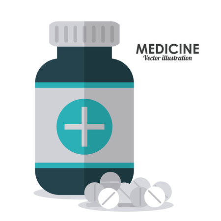 Medical care concept with medicine icons design, vector illustration のイラスト素材