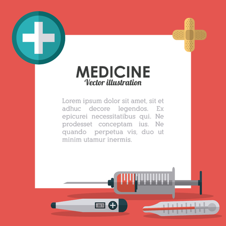 Medical care concept with medicine icons design, vector illustration のイラスト素材