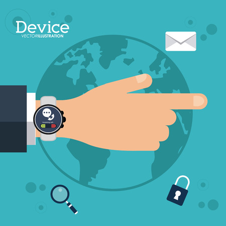 Gadget concept with devices icons design, vector illustration のイラスト素材