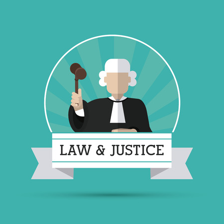 Law concept with justice icons design, vector illustrationのイラスト素材