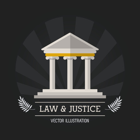 Law concept with justice icons design, vector illustration のイラスト素材