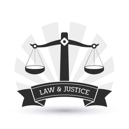 Law concept with justice icons designのイラスト素材