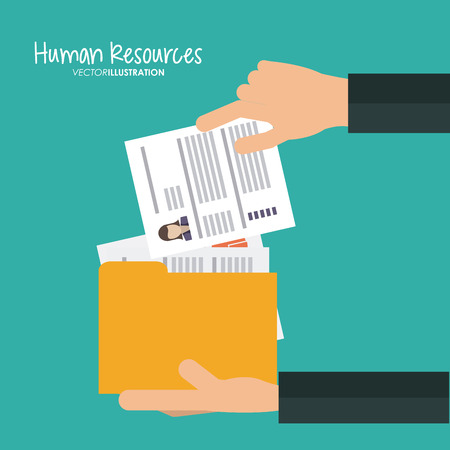 Human resources concept with office icons design, vector illustration 10 eps graphic.のイラスト素材