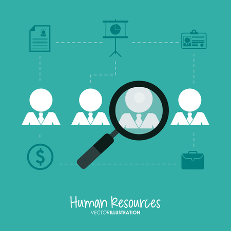 Human resources concept with office icons design, vector illustration 10 eps graphic.のイラスト素材