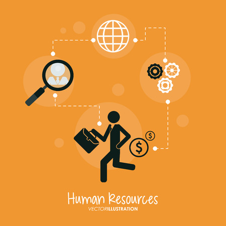 Human resources concept with office icons design, vector illustration 10 eps graphic.のイラスト素材