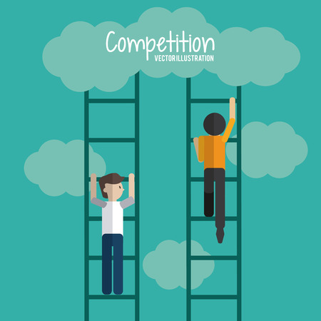 Competitive concept with businessman design, vector illustration 10 eps graphic.のイラスト素材