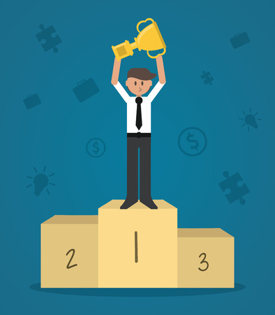 Competitive concept with businessman design, vector illustration 10 eps graphic.のイラスト素材